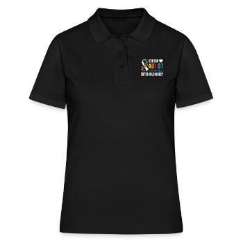 Ich bin Autist was ist deine Entschuldigung - Frauen Polo Shirt - Schwarz - Vorne - Ailine (174cm)