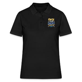 Trisomie de sensibilisation au syndrome de Down 21 - Polo Femme - noir - Devant - Ailine (174cm)