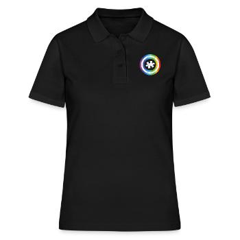 Autisme Diversité Conscience autistique - Polo Femme - noir - Devant - Ailine (174cm)