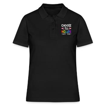 Choose to Include Awareness and Solidarity for - Women's Polo Shirt - black - Front - Ailine (174cm)