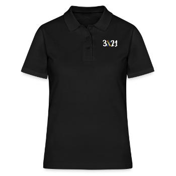 Down Syndrom Trisomie 21 Awareness - Frauen Polo Shirt - Schwarz - Vorne - Ailine (174cm)