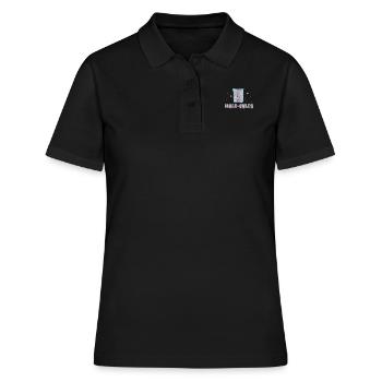 Drôles de taupes Problèmes de taupe Une taupe de chimie - Polo Femme - noir - Devant - Ailine (174cm)