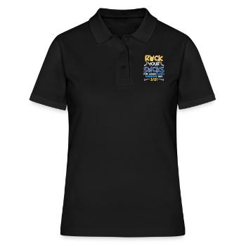 Awareness Trisomie 21 Rock your Socks - Frauen Polo Shirt - Schwarz - Vorne - Ailine (174cm)