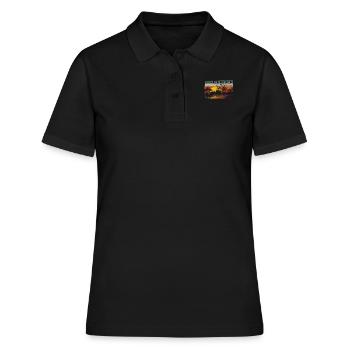 Années 70 80 Dans la ville californienne de Venice Beach - Polo Femme - noir - Devant - Ailine (174cm)