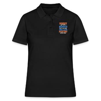 Poesie Buchliebhaber Poeten Buchliebe Bücher - Frauen Polo Shirt - Schwarz - Vorne - Ailine (174cm)