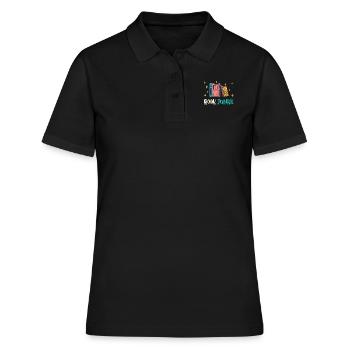 Buchliebhaber Book Junkie Lesefreunde und - Frauen Polo Shirt - Schwarz - Vorne - Ailine (174cm)