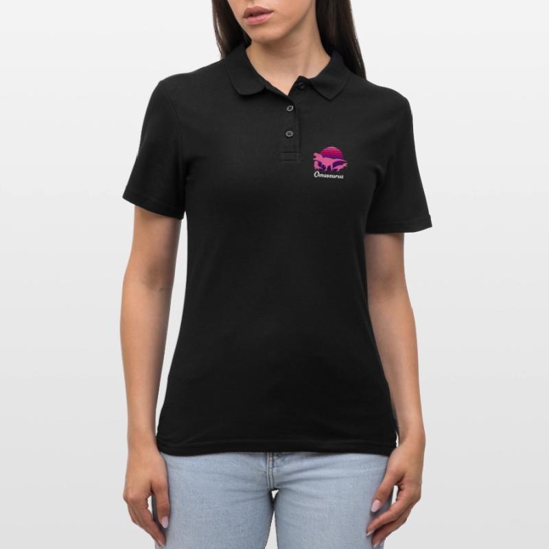 Omasaurus Muttertag Großmutter Dinosaurier Frauen Polo Shirt