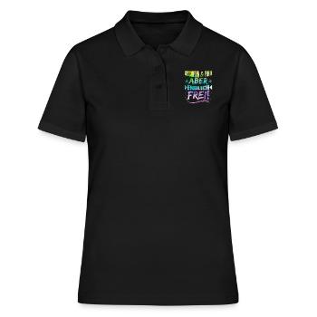 Geschieden und Pleite aber Frei Scheidungsparty - Frauen Polo Shirt - Schwarz - Vorne - Ailine (174cm)
