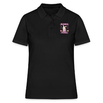 Hasen Mama Hase Osterhasen Osterfreunde Ostern - Frauen Polo Shirt - Schwarz - Vorne - Ailine (174cm)