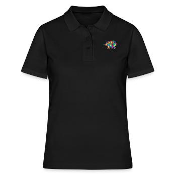 Igel Polygon Low Poly Tier - Frauen Polo Shirt - Schwarz - Vorne - Ailine (174cm)