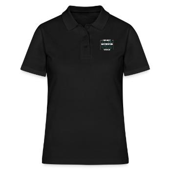 Directeur régional Je ne crie pas drôle de boulot - Polo Femme - noir - Devant - Ailine (174cm)
