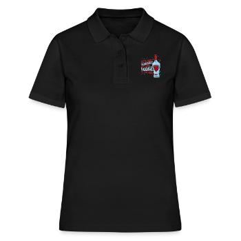 Vodka Wodka Witzig Wodka - Frauen Polo Shirt - Schwarz - Vorne - Ailine (174cm)