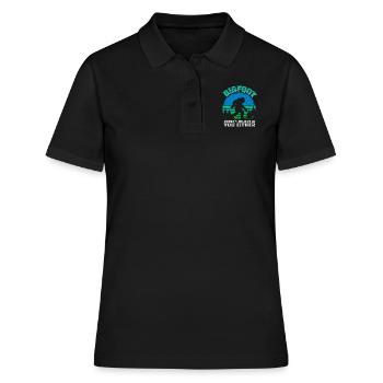 Bigfoot fan de montagne randonneur drôle de garçon de la nature - Polo Femme - noir - Devant - Ailine (174cm)