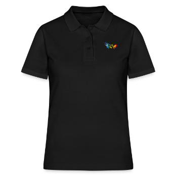 Splash Trompete - Frauen Polo Shirt - Schwarz - Vorne - Ailine (174cm)