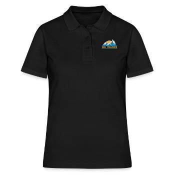 Geh Wandern Wanderer Berge - Frauen Polo Shirt - Schwarz - Vorne - Ailine (174cm)