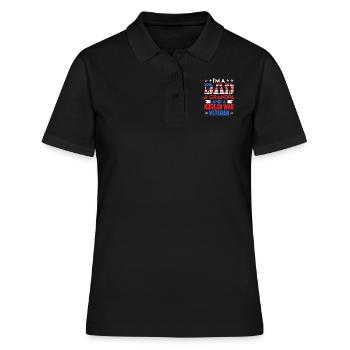 Veteranen Grandpa Dad Soldat Amerika Militär Fan - Frauen Polo Shirt - Schwarz - Vorne - Ailine (174cm)