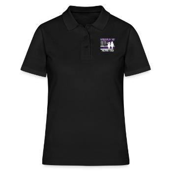 Purple Up Military Child Amerika Patrioten - Frauen Polo Shirt - Schwarz - Vorne - Ailine (174cm)
