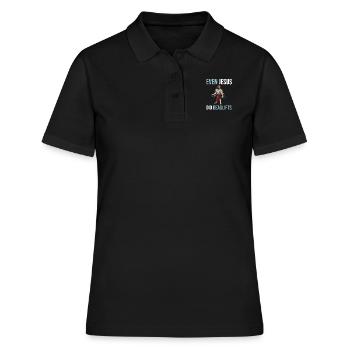 Même Jésus a soulevé des muscles - Polo Femme - noir - Devant - Ailine (174cm)