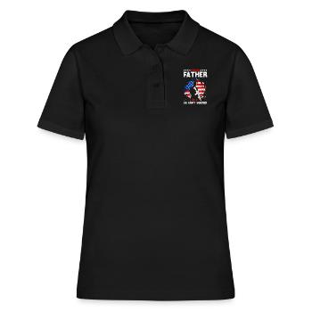 Stolzer Vater eines Soldaten Militär Fan Army - Frauen Polo Shirt - Schwarz - Vorne - Ailine (174cm)