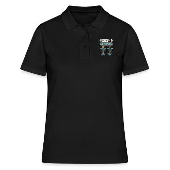 Vorhersage 2024 bald Vater Babyparty 2024 - Frauen Polo Shirt - Schwarz - Vorne - Ailine (174cm)