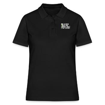 Pension de retraité drôle N’oubliez pas ma réduction - Polo Femme - noir - Devant - Ailine (174cm)