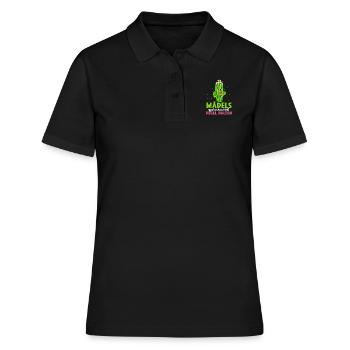 Mädels egal was passiert Pegel Halten - Frauen Polo Shirt - Schwarz - Vorne - Ailine (174cm)