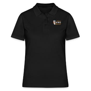 Pension de retraité drôle N’oubliez pas ma réduction - Polo Femme - noir - Devant - Ailine (174cm)