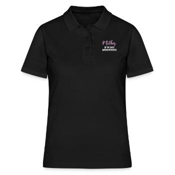 Brides Mom Mother Of The Bride Mutter Der Braut - Frauen Polo Shirt - Schwarz - Vorne - Ailine (174cm)