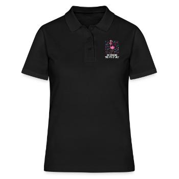 4th Of Juillet Day Drinking Flamingo Bird US Flag - Polo Femme - noir - Devant - Ailine (174cm)