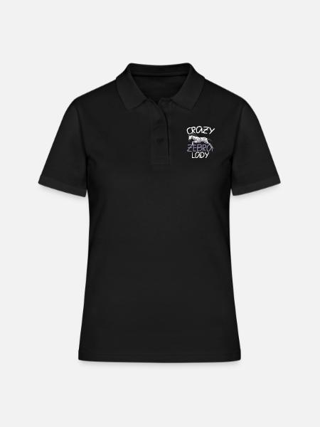 Zebra - Frauen Polo Shirt - Schwarz