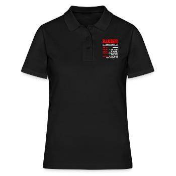 Barber Hourly Rate - Women's Polo Shirt - black - Front - Ailine (174cm)