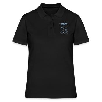 Vohersage 2024 werdende Mama 2024 bald Papa - Frauen Polo Shirt - Schwarz - Vorne - Ailine (174cm)