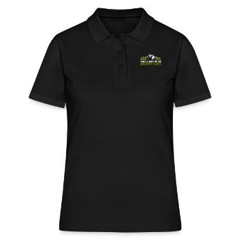 Pfadfinder Abzeichen - Frauen Polo Shirt - Schwarz - Vorne - Ailine (174cm)