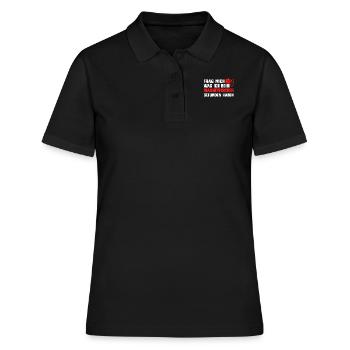 Magnetangler Frag was ich beim Magnetfischen fand - Frauen Polo Shirt - Schwarz - Vorne - Ailine (174cm)