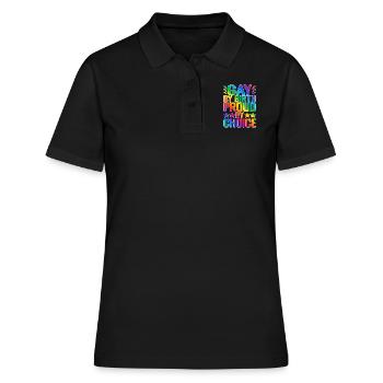 Gay By Birth Proud By Choice 2 - Frauen Polo Shirt - Schwarz - Vorne - Ailine (174cm)