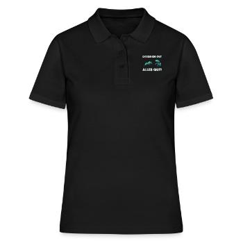 Dividende Gut Alles Gut - Frauen Polo Shirt - Schwarz - Vorne - Ailine (174cm)