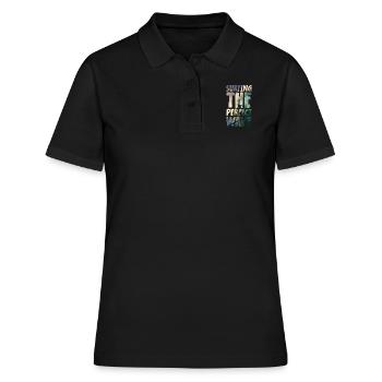 Surfing The Perfect Wave - Frauen Polo Shirt - Schwarz - Vorne - Ailine (174cm)