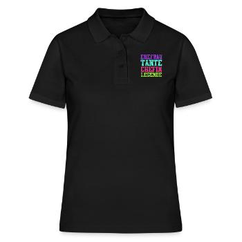 Tante Ehefrau Chefin Legende Muttertag Tanten - Frauen Polo Shirt - Schwarz - Vorne - Ailine (174cm)