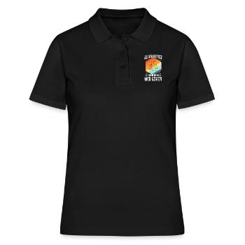 Alle verrückt hier komm Wein wir gehen - Frauen Polo Shirt - Schwarz - Vorne - Ailine (174cm)