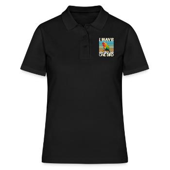 Liebesvogel I have more than one Bird Papagei - Frauen Polo Shirt - Schwarz - Vorne - Ailine (174cm)