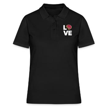 Steak - Frauen Polo Shirt - Schwarz - Vorne - Ailine (174cm)