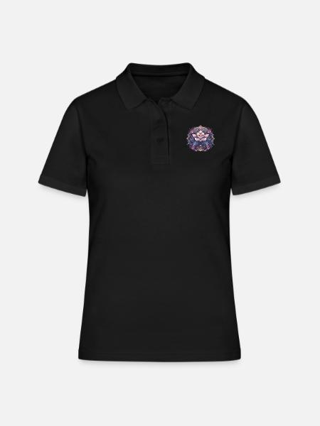 Méditation Fleur de Lotus - Polo Femme - noir