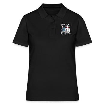Tenue de bowling Ceci est ma chemise de rechange Bowlen - Polo Femme - noir - Devant - Ailine (174cm)