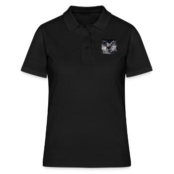 Hiboux Hibou Hibou Aigle Hibou Chouette de nuit Hibou - Polo Femme - noir - Devant - Ailine (174cm)