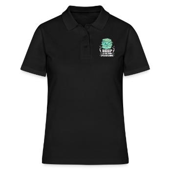 Chasse sous-marine Dépendance profonde Chasse sous-marine addictive - Polo Femme - noir - Devant - Ailine (174cm)