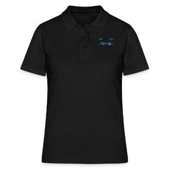 Paraglider Mountains Paragliding Shirt - Women's Polo Shirt - black - Front - Ailine (174cm)