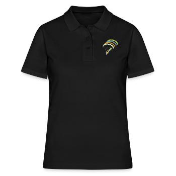 Chemise de pilote de parapente de parapente - Polo Femme - noir - Devant - Ailine (174cm)