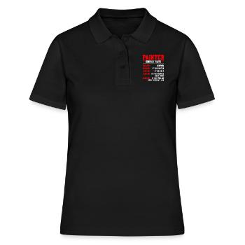 Painter Hourly Rate Painter - Women's Polo Shirt - black - Front - Ailine (174cm)