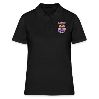 Les flamants roses sont mon animal spirituel Flamants roses Femmes - Polo Femme - noir - Devant - Ailine (174cm)