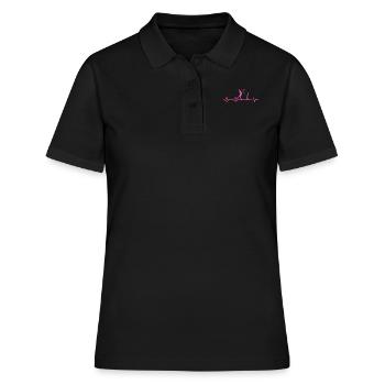 Baton Twirling Heartbeat Cadeaux Baton - Polo Femme - noir - Devant - Ailine (174cm)